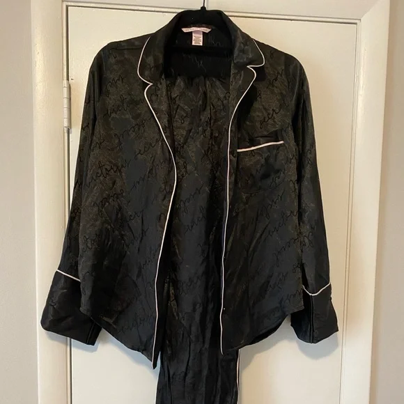Victoria’s Secret satin pajamas. Small top. Medium bottoms. - Picture 2 of 10